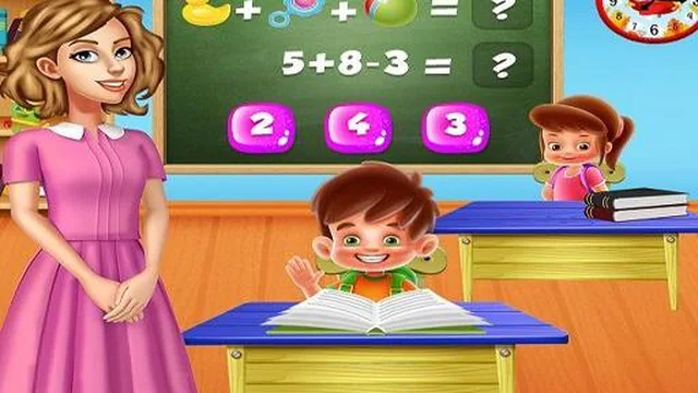 Kindergarten School Teacher Kids Learning Games