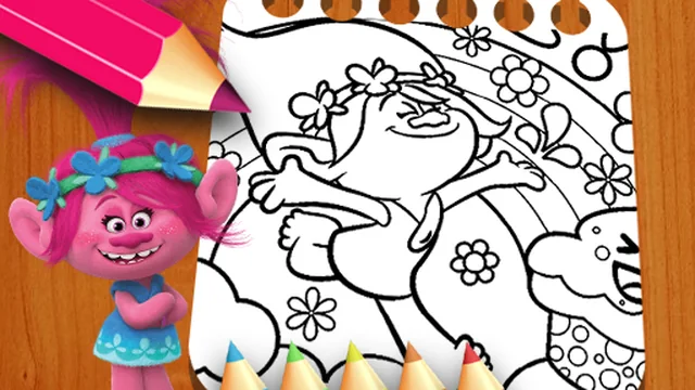 Les Trolls Coloring Book