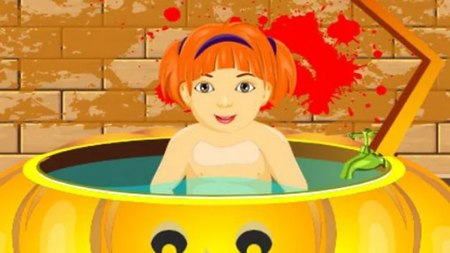 Little Baby Halloween Bathing