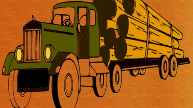 Logging Trucks Coloring