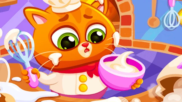 Lovely Virtual Cat At Restaurant