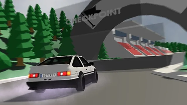 Low poly car racing game thumbnail