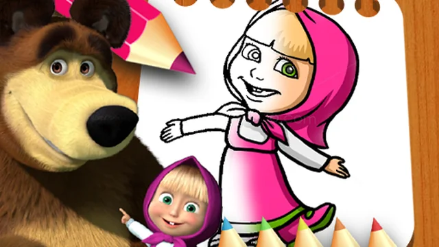 Masha & the Bear Coloring Book