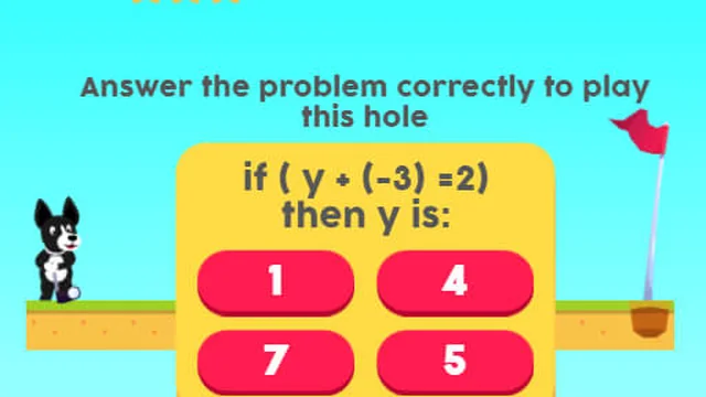 MathPup Golf 4 Algebra game thumbnail