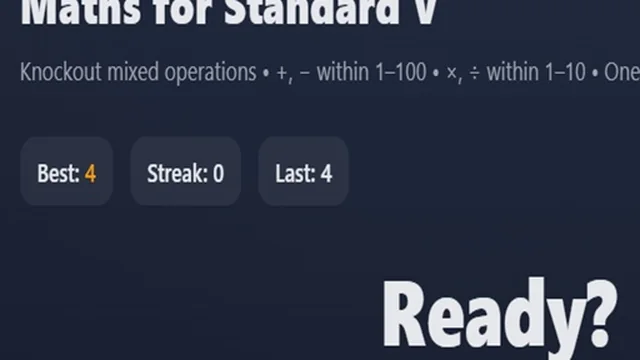 Maths for Standard V