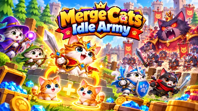 Merge Cats Idle Army