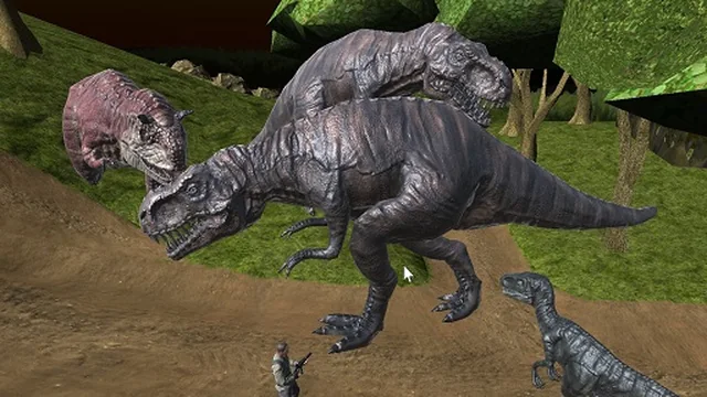 Midnight multiplayer dinosaur hunt