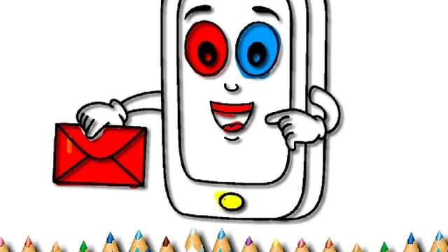 Mobile Phone Coloring Book