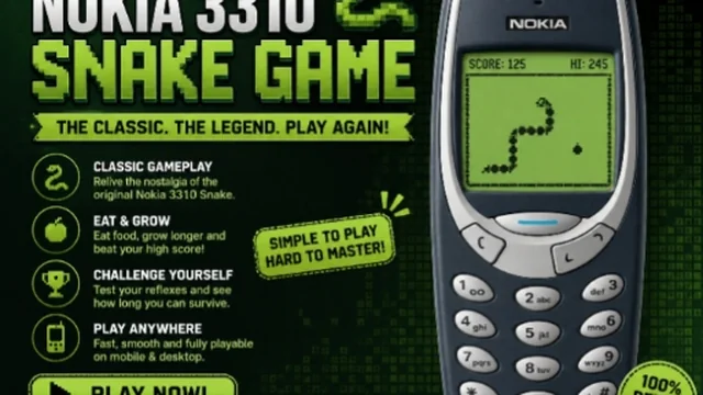 Nokia 3310 Snack Game