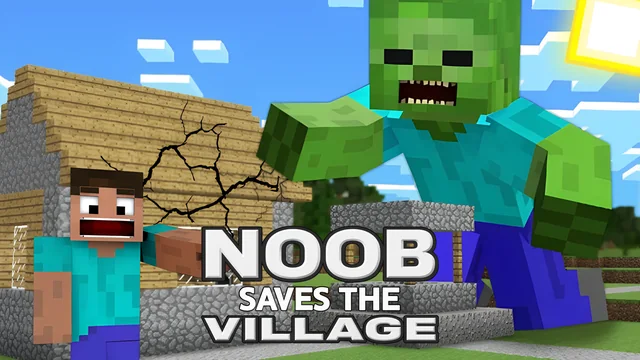 Noob saves the village game thumbnail