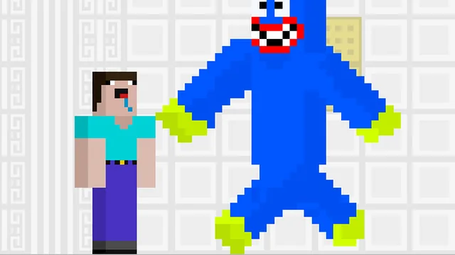 Noob vs Blue Monster