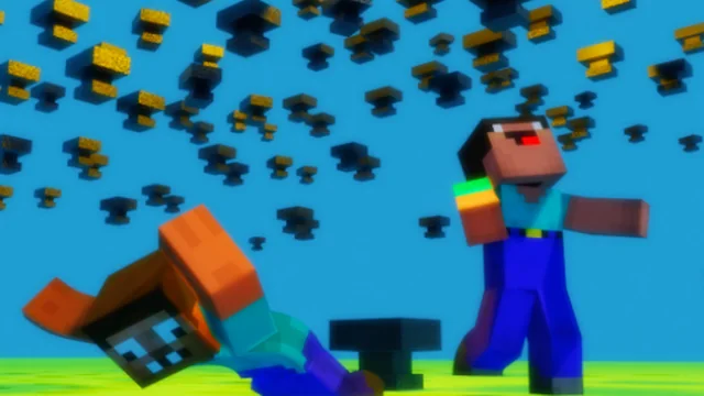 Noob vs Pro But Anvil Rain Minecraft game thumbnail