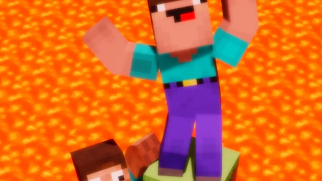 Noob vs Pro But Floor is Lava Minecraft game thumbnail