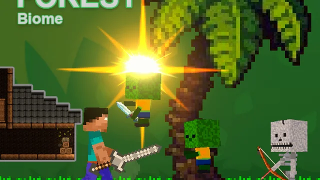 Noob vs Zombies - Forest biome game thumbnail