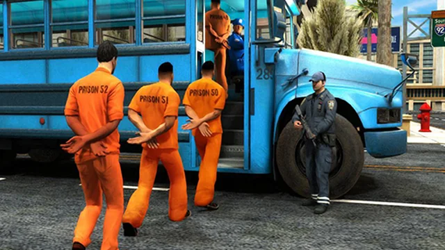Police Bus Parking Game 3D
