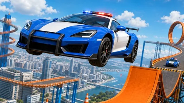 Police Car Stunt Challenge game thumbnail