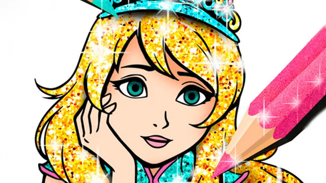Princess Coloring Book Glitter
