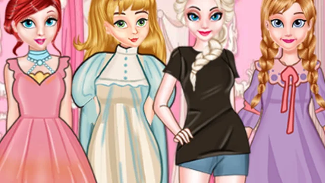 Princess Paper Doll Style Dress Up