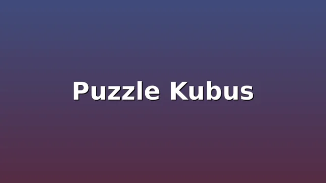 Puzzle Kubus