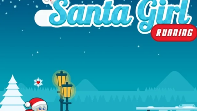 Santa Girl Running