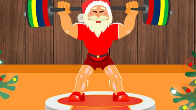 Santa Weightlifter