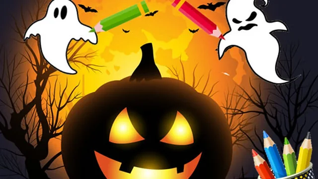 Scary Party Coloring