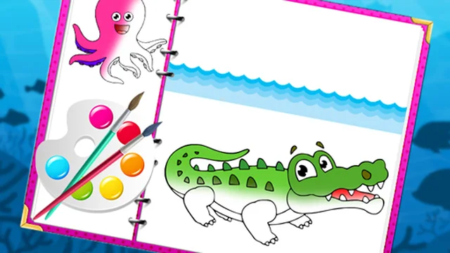 Sea Creatures Coloring Book