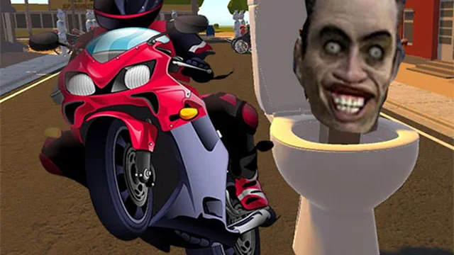 Skibidi Toilet Moto Bike Racing