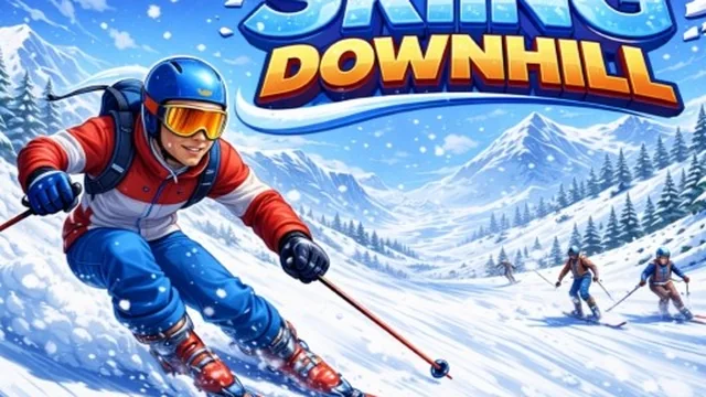 Skiing Downhill