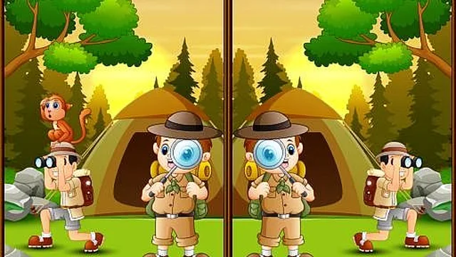 Spot 5 Differences Camping