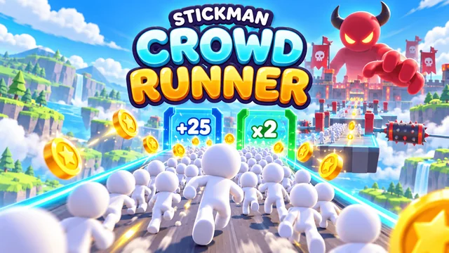 Stickman Crowd Runner 3D game thumbnail