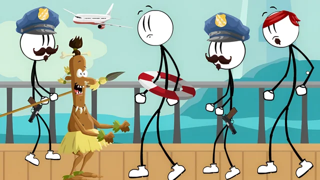 Stickman Escape - Plane and Ship game thumbnail