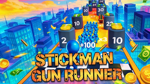 Stickman Gun Runner game thumbnail