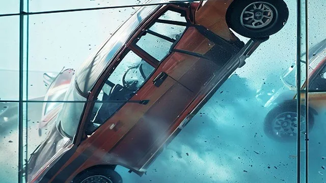 Stunt Car Crash Glass
