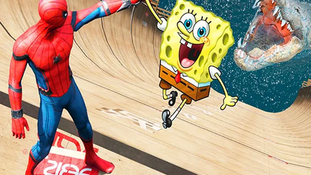 Super spongebob spiderman