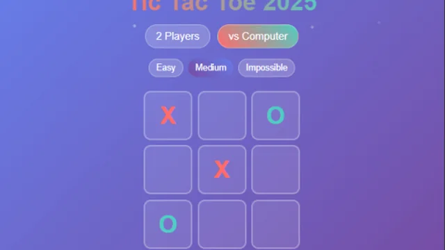 Tic Tac Toe 2025 game thumbnail
