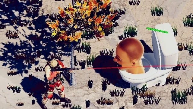 TopDown Skibidi Toilet Shooting