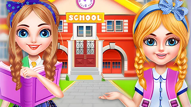 Twins sisters back to school