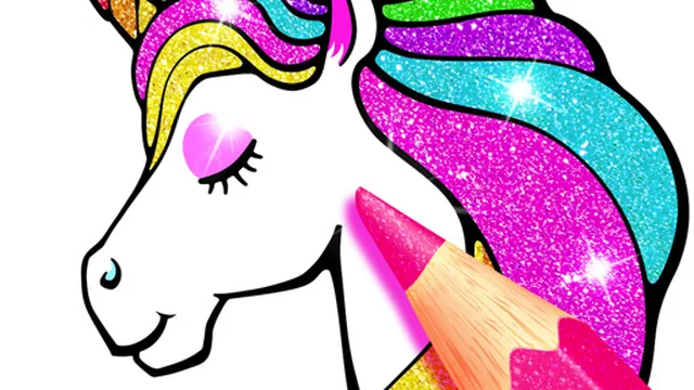 Unicorn Coloring Book Glitter