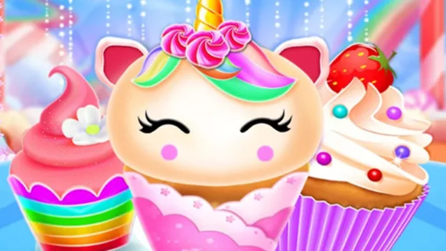 Unicorn Mermaid Cupcake Cooking Design