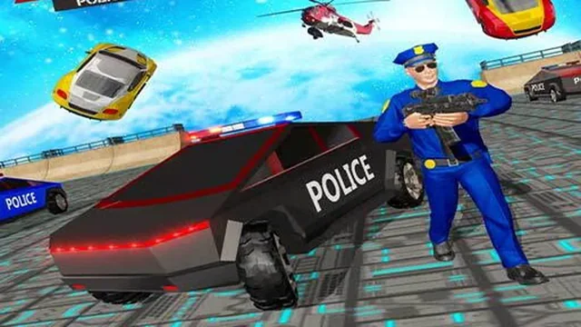 US Police CyberTruck Chase