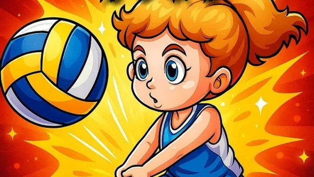 Volleyball Fun Coloring