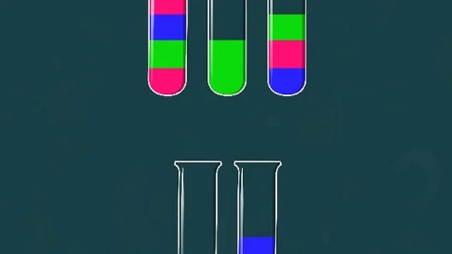 Water Sorting Color in the bottle