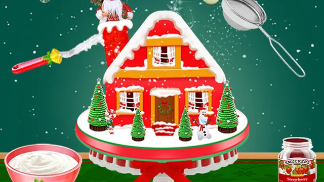 Xmas Gingerbread House Cake