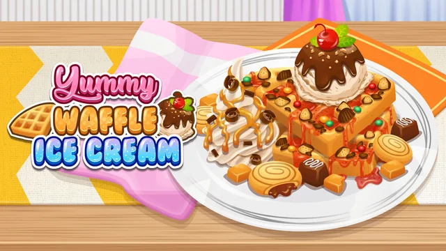 Yummy Waffle Ice Cream